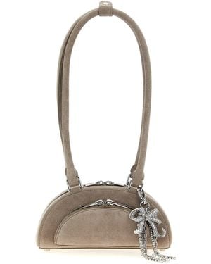 Self-Portrait Lamb Leather Shoulder Bag - White