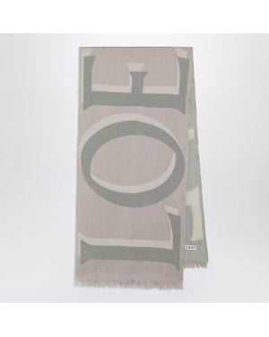Loewe Wool And Cashmere Scarf - Gray