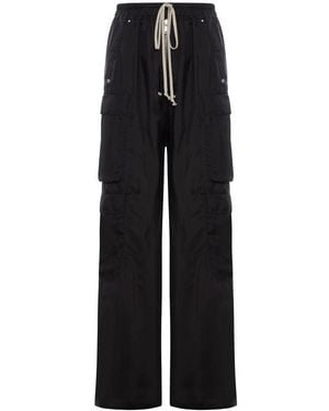 Rick Owens Cupro Cargo Pants - Black