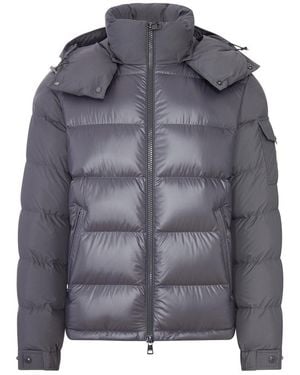 Moncler Maya Short Down Jacket With Hood - Gray