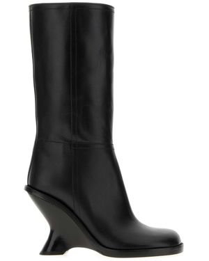 Dries Van Noten Leather Boots - Black