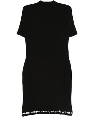 Alexander Wang Midi Dress With Logo - Black