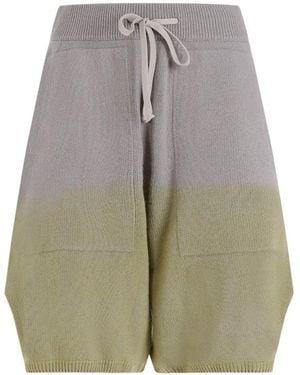 Moncler Loose Fit Cashmere Shorts - Gray