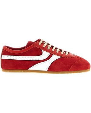 Dries Van Noten Suede Sneakers - Red