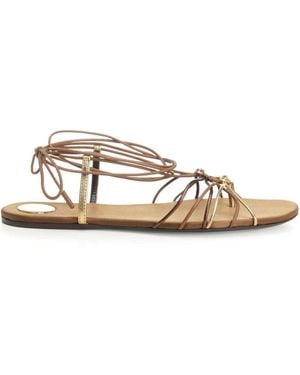 Saint Laurent "Babylone" Flat Sandals - Natural