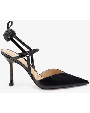 Fendi Very Colibr㬠Patent Leather Slingback - White