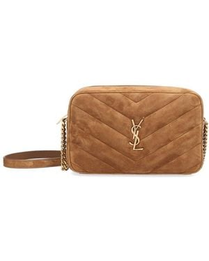 Saint Laurent "Loulou" Shoulder Bag - Brown