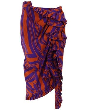 Dries Van Noten Midi Skirt Sina - Red