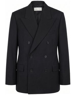 Dries Van Noten Clothing Blazers E Gilets - Black