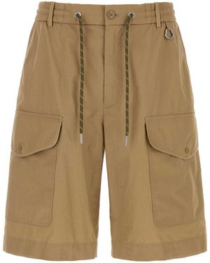 Moncler Biscuit Cotto Bermuda Shorts - Natural