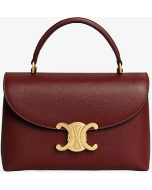 Celine Teen Nino Leather Shoulder Bag - Purple
