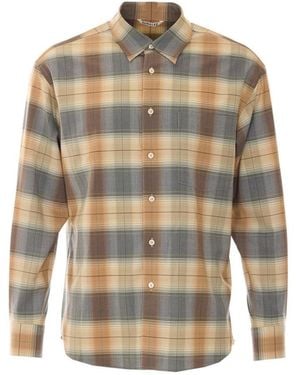 AURALEE Super Light Check Shirt - Gray