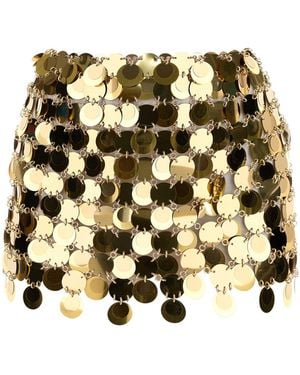 Rabanne Maxi Sequins Mini Skirt - Metallic