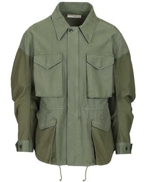 Celine Cotton Satin Parka - Green