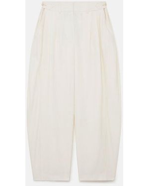 Stella McCartney Pleated Wide Leg Pants - White