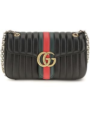 Gucci Medium Jetset Gg Marmont Shoulder Bag - Black