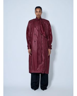 Saint Laurent Long Coat With Double-Breasted Fastening - Red