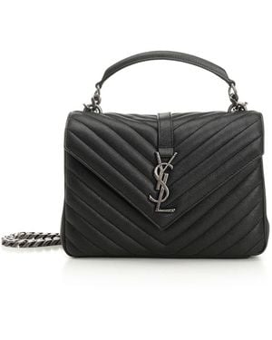 Saint Laurent Medium College Bag - Black
