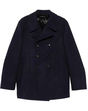 Tom Ford Double-Breasted Pea Coat - Blue