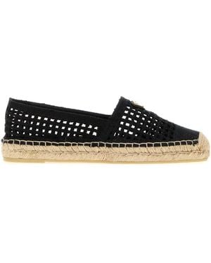 Prada Slip On Espadrilles - Black