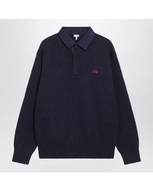 Loewe Wool Polo Sweatshirt - Blue