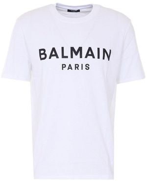 Balmain Paris Print T-Shirt - White