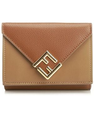 Fendi "Ff Diamonds" Wallet - Brown