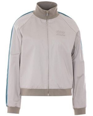 Miu Miu Ripstop Tissue Jacket - Gray