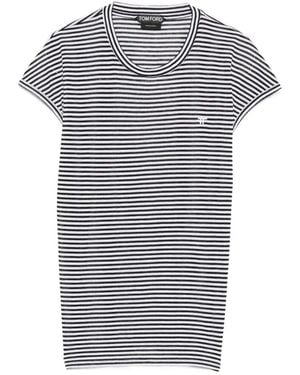 Tom Ford Striped T-Shirt - Gray