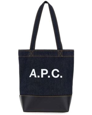 A.P.C. Borsa Tote Axel Small - Black