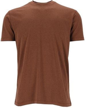 Tom Ford Crew Neck T-Shirt - Brown