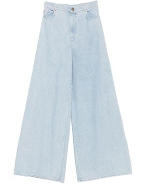Max Mara Wide-Leg Denim Jeans - Blue