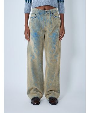 Acne Studios Flocked Denim Jeans - Blue