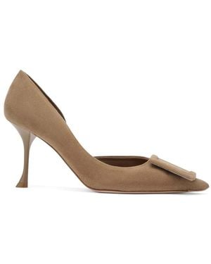 Roger Vivier Viv Ville Leather Pumps - Metallic