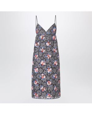 Fendi Lace Dress With Print - Blue