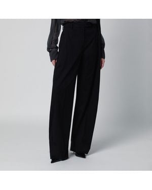 Thelatest Cotton Palazzo Pants - Black