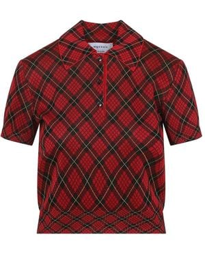 McQueen Microcheck Polo - Red