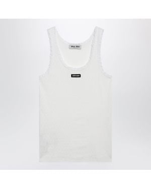 Miu Miu Sleeveless and tank tops for Women | Online Sale up to 33