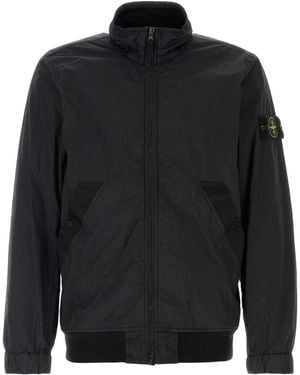 Stone Island Nylon Bomber Jacket - Black