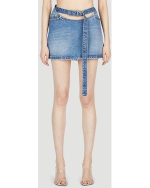 Y. Project Y/Project Belt Arc Skirt - Blue