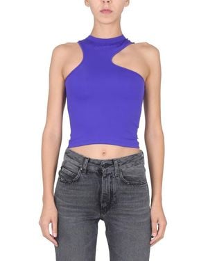 Off-White c/o Virgil Abloh Asymmetric Fitted Top - Blue
