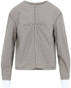 Marni Checkered Cotton Shirt - Gray