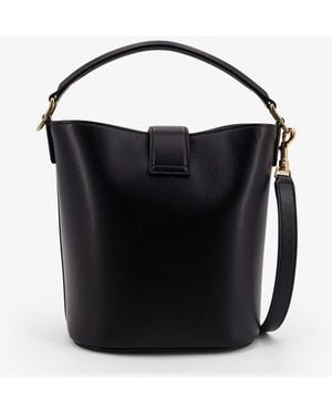 Celine Louise Small Leather Bucket Bag - Blue