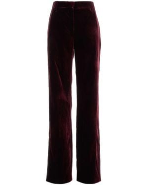 Versace Burgundy Velvet Pant - Black