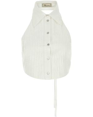 Blumarine Top Gilet - White