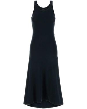 Balenciaga Slate Stretch Cotton Dress - Blue