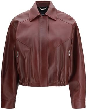 Versace Leather Jacket - Red