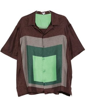 Loewe Printed Silk Shirt - Green