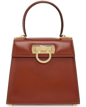 Ferragamo Iconic Top Handle Small Bag - Red