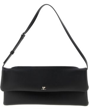 Courreges Cowhide Clutch Bag - Black